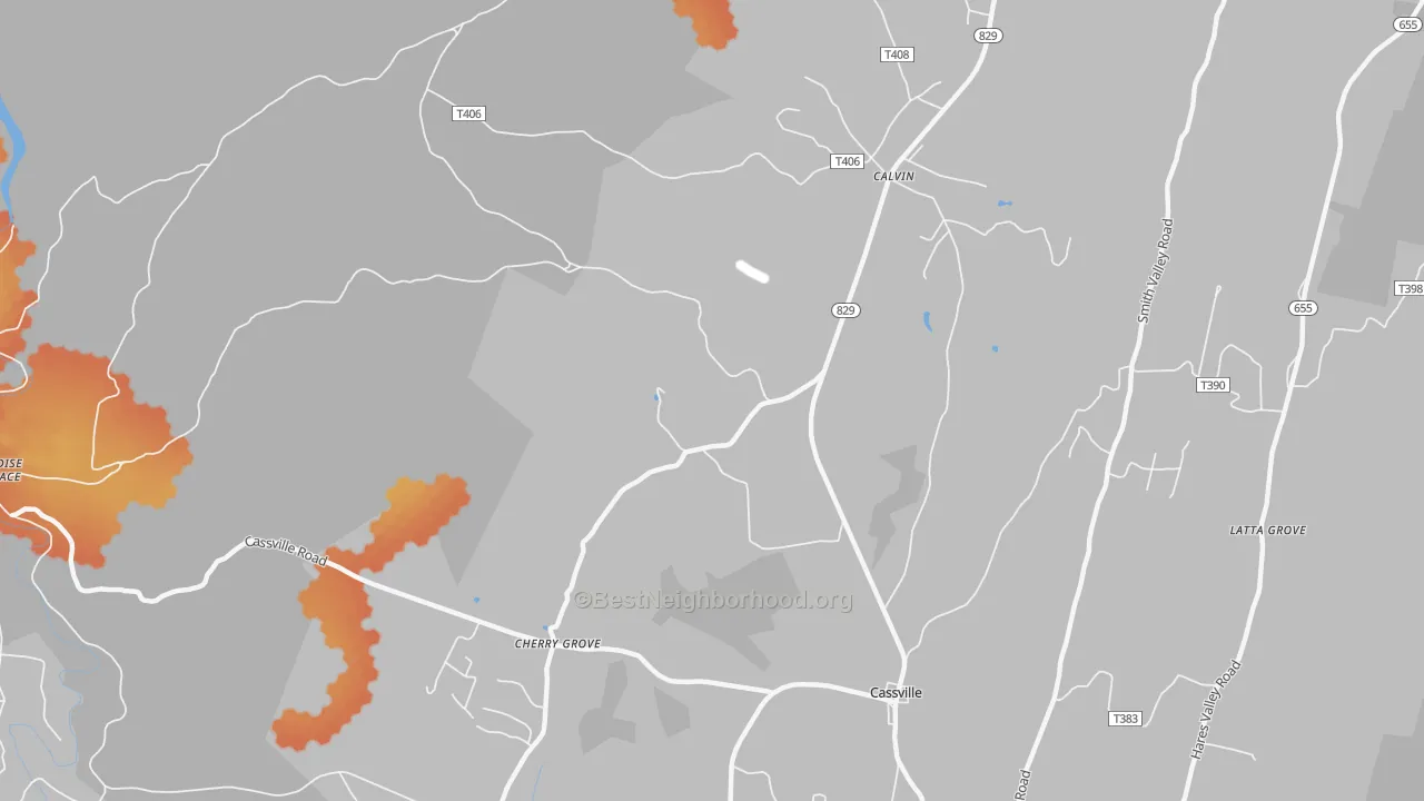 Bike Grade map of 16622, PA