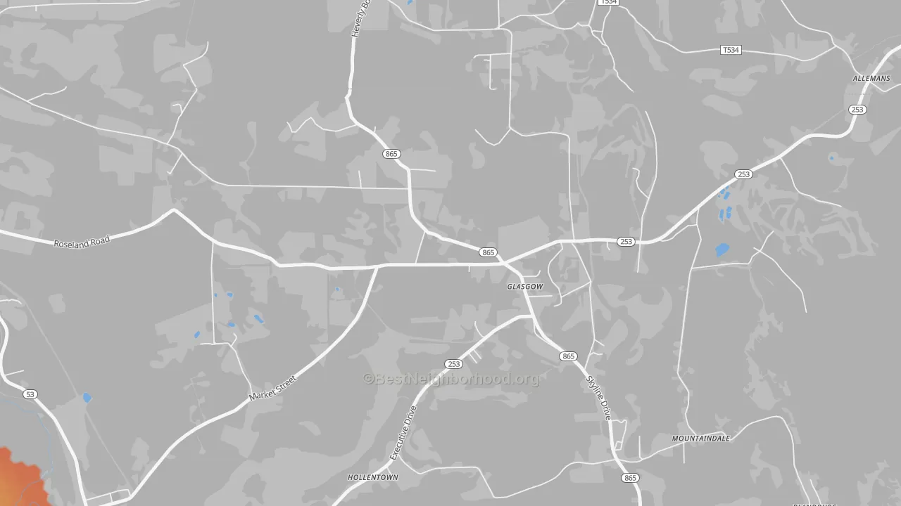 Bike Grade map of 16644, PA