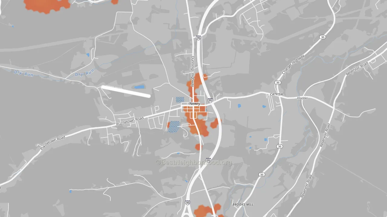 Bike Grade map of 16665, PA