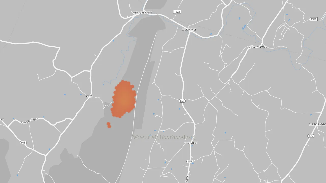 Bike Grade map of 16689, PA