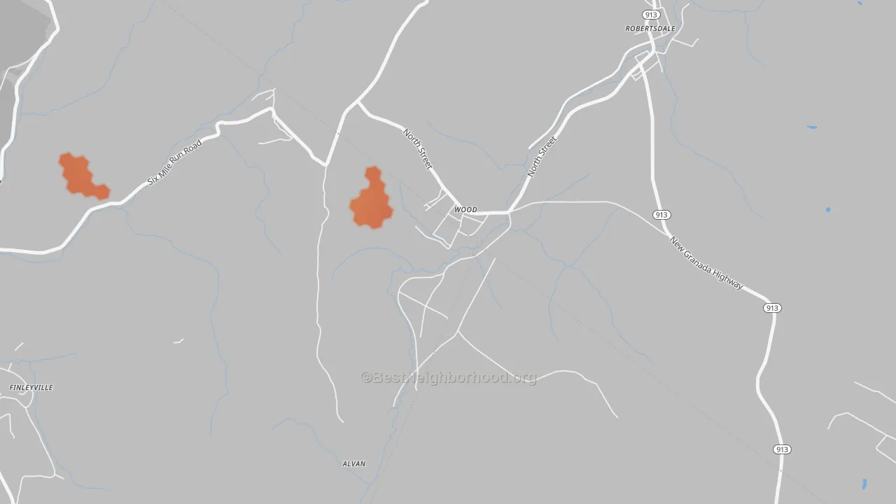 Bike Grade map of 16694, PA