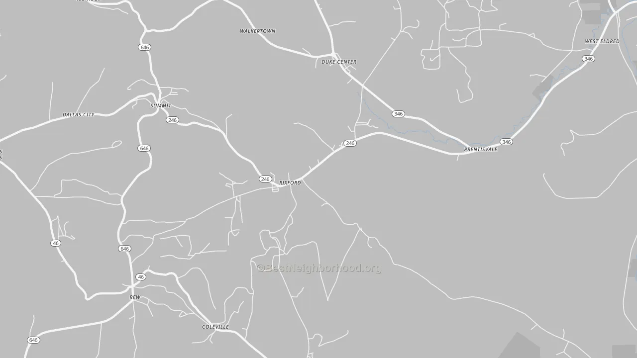 Bike Grade map of 16745, PA