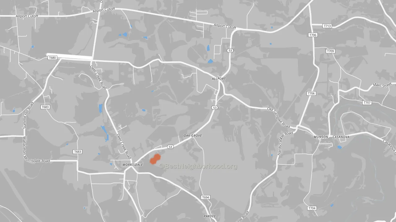 Bike Grade map of 16821, PA