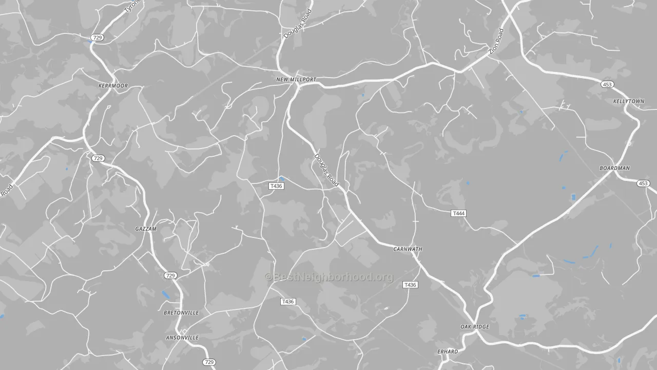 Bike Grade map of 16861, PA