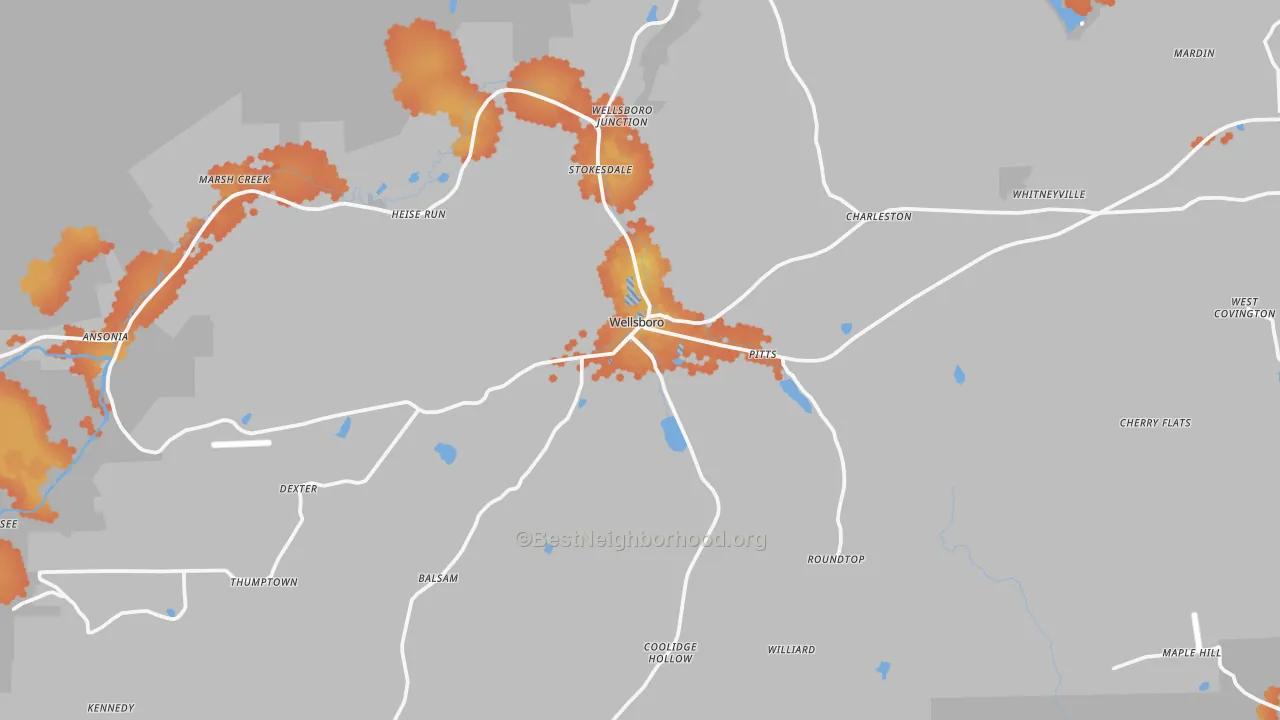 Bike Grade map of 16901, PA