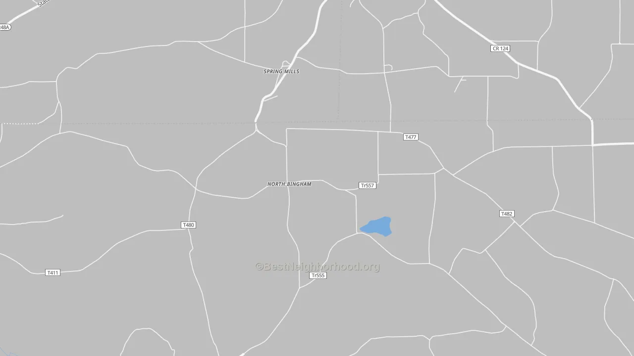 Bike Grade map of 16941, PA