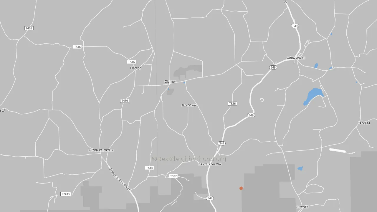 Bike Grade map of 16943, PA