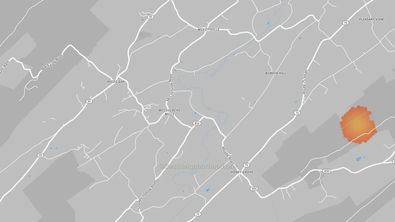 Bike Grade map of 17035, PA