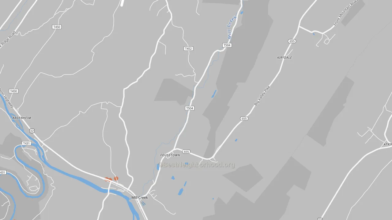 Bike Grade map of 17060, PA
