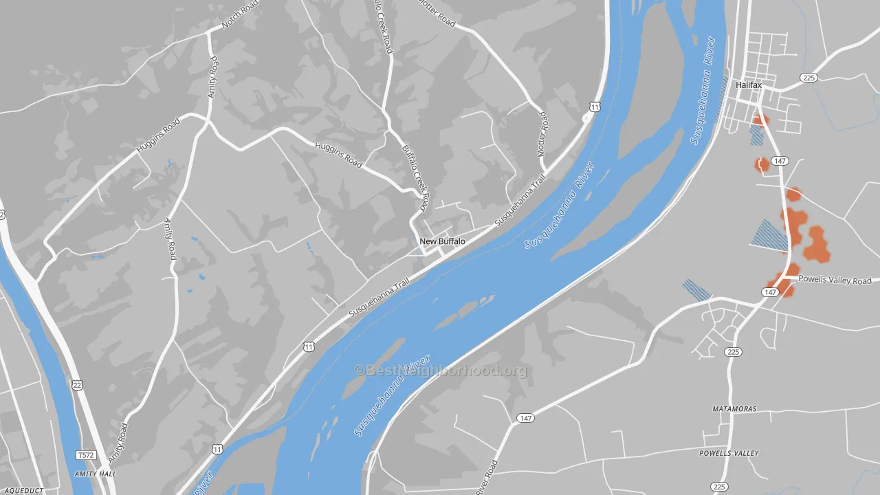 Bike Grade map of 17069, PA