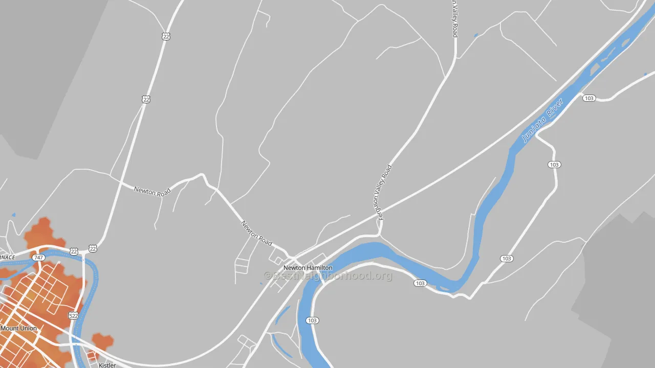 Bike Grade map of 17075, PA