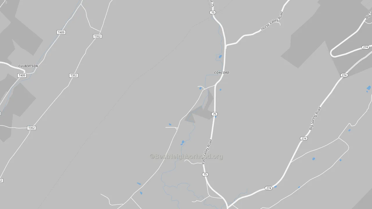 Bike Grade map of 17217, PA