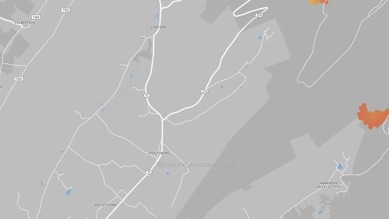 Bike Grade map of 17219, PA