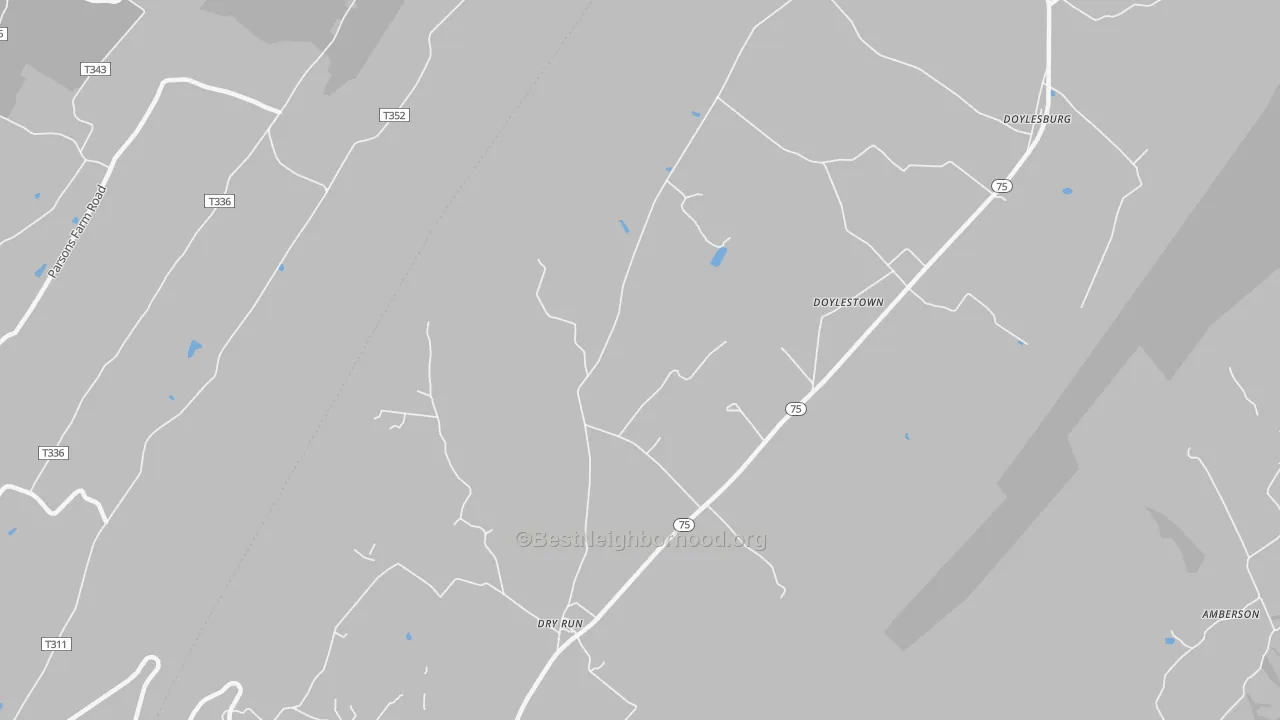 Bike Grade map of 17220, PA