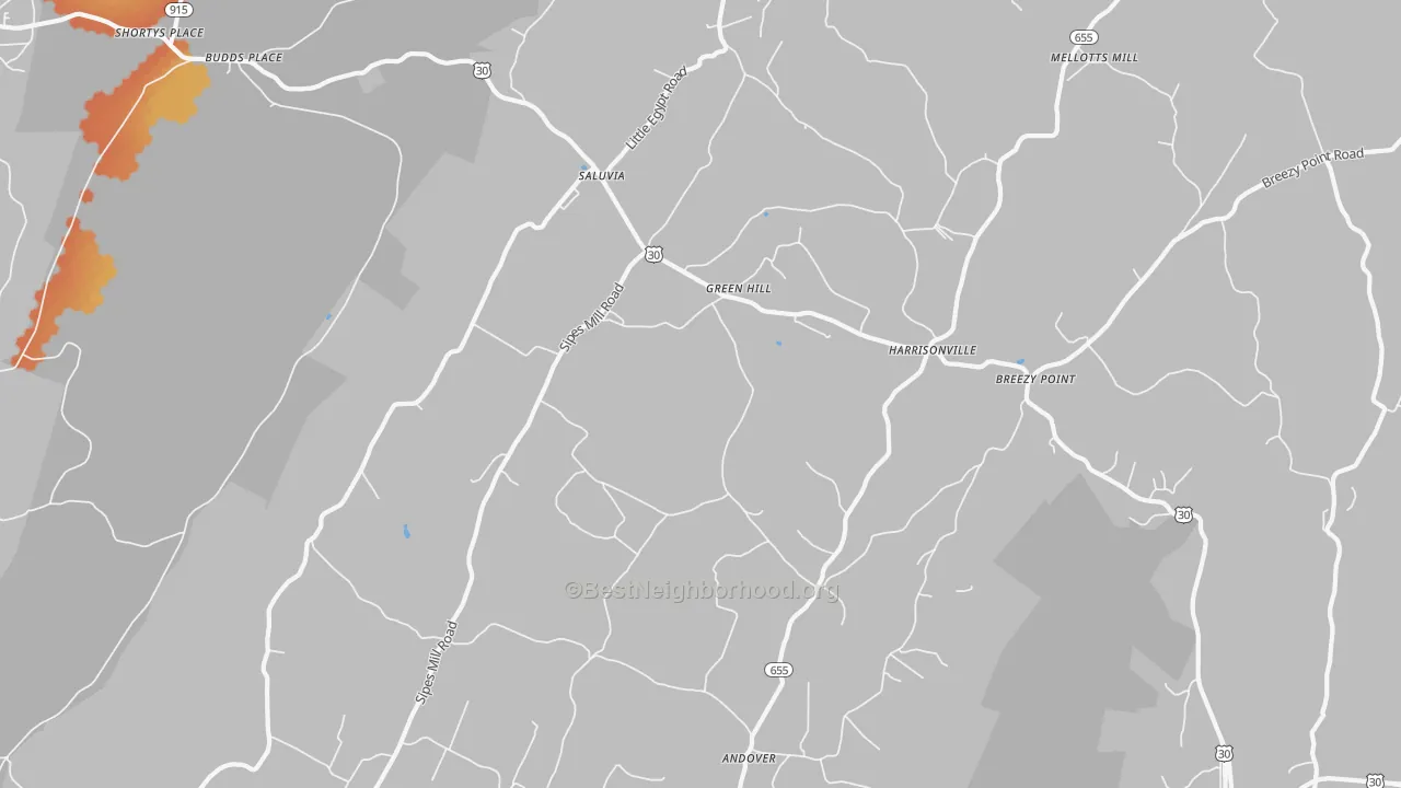 Bike Grade map of 17228, PA