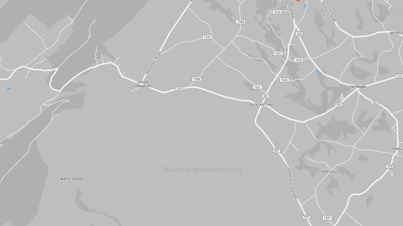 Bike Grade map of 17246, PA