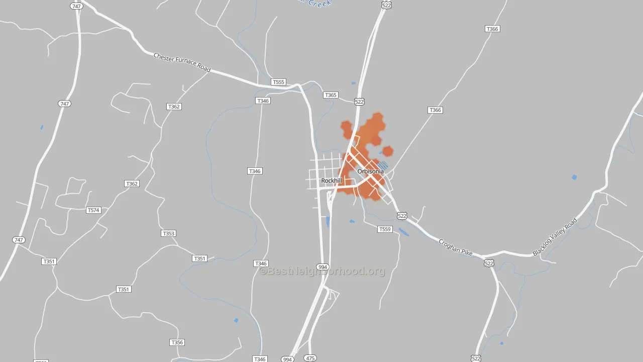 Bike Grade map of 17249, PA
