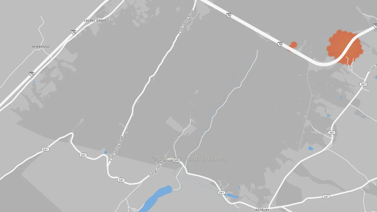 Bike Grade map of 17251, PA