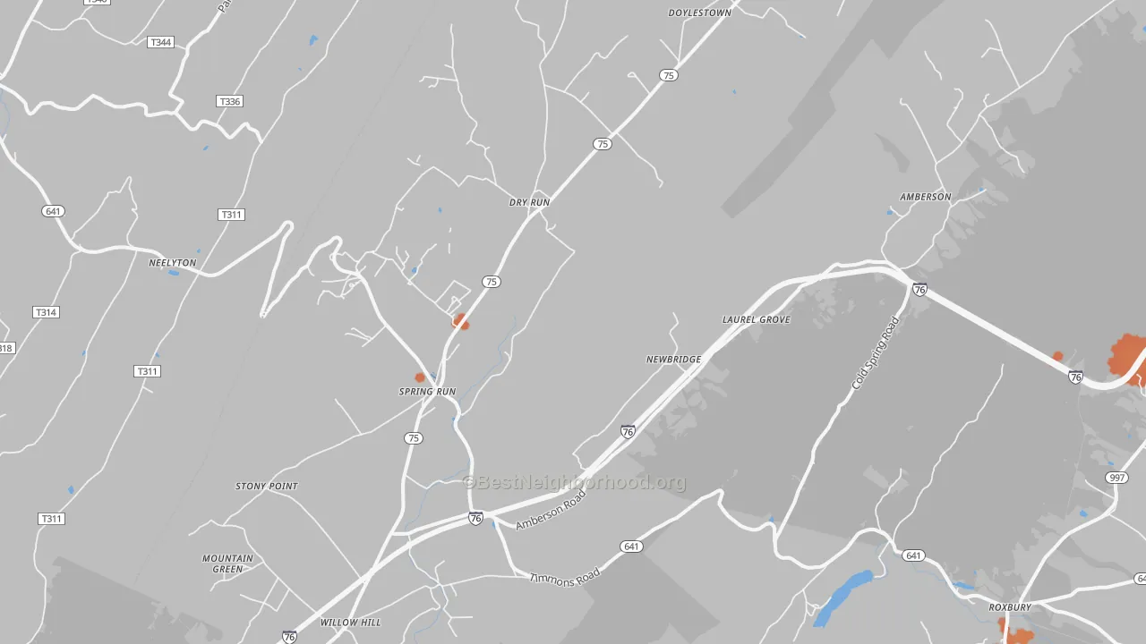 Bike Grade map of 17262, PA