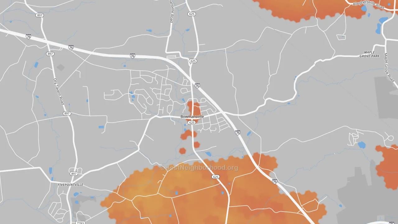 Bike Grade map of 17507, PA