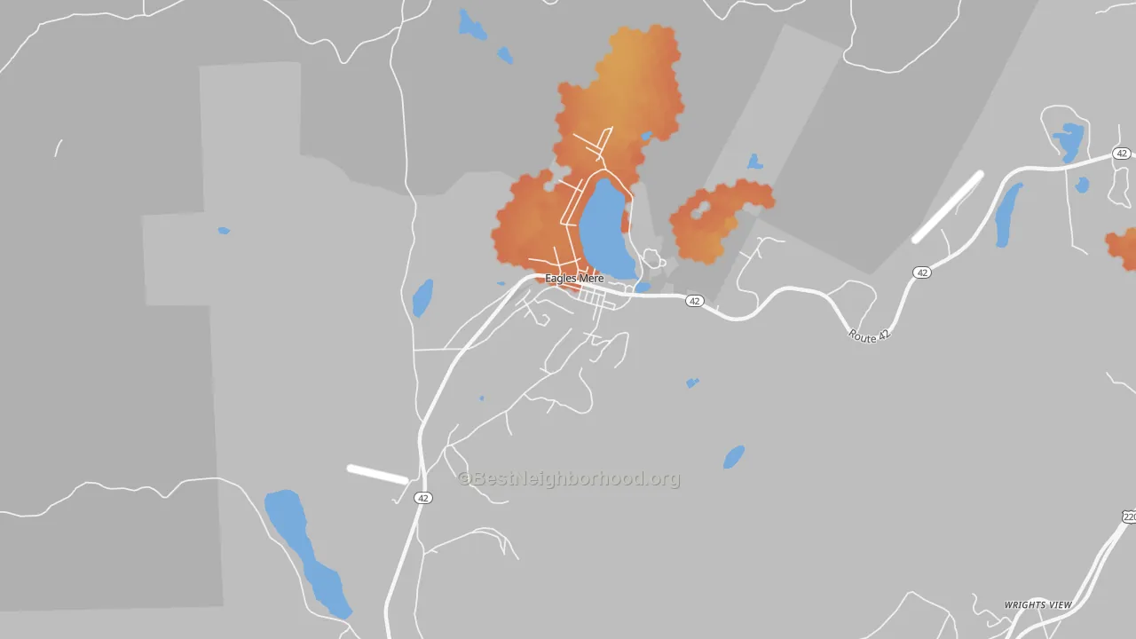 Bike Grade map of 17731, PA