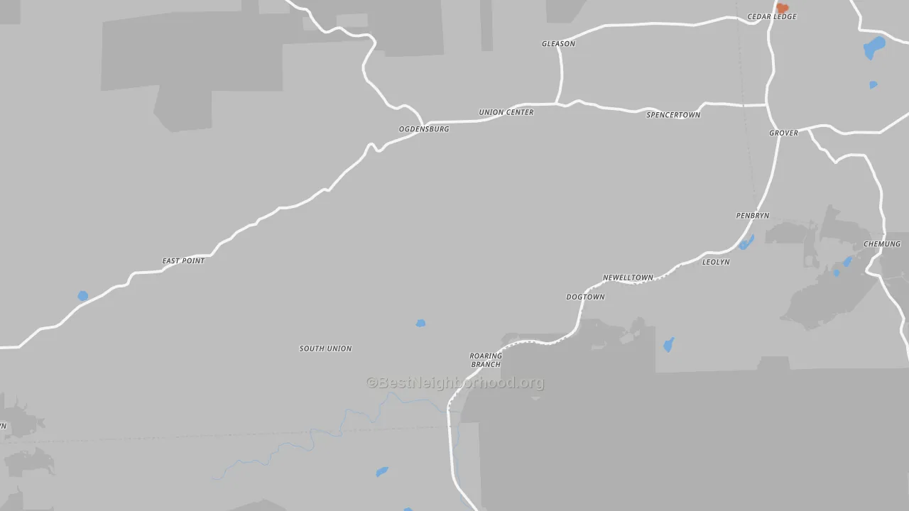 Bike Grade map of 17765, PA