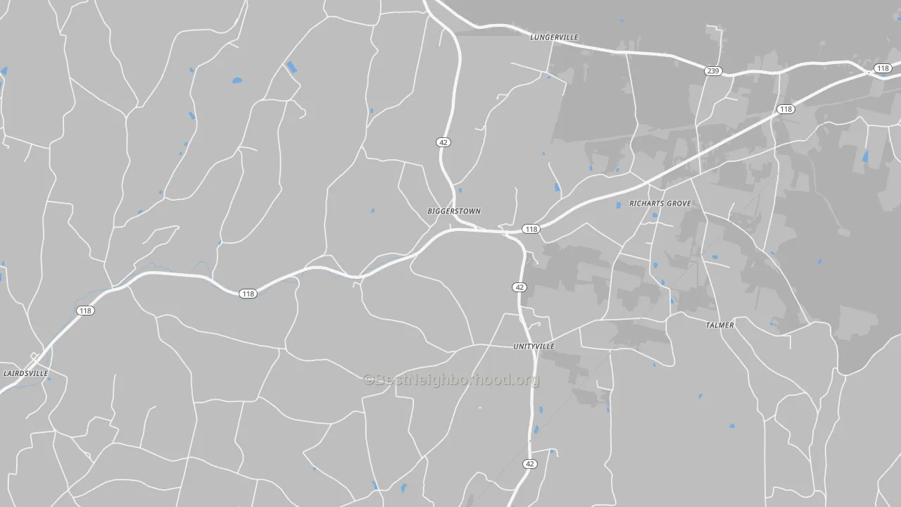 Bike Grade map of 17774, PA