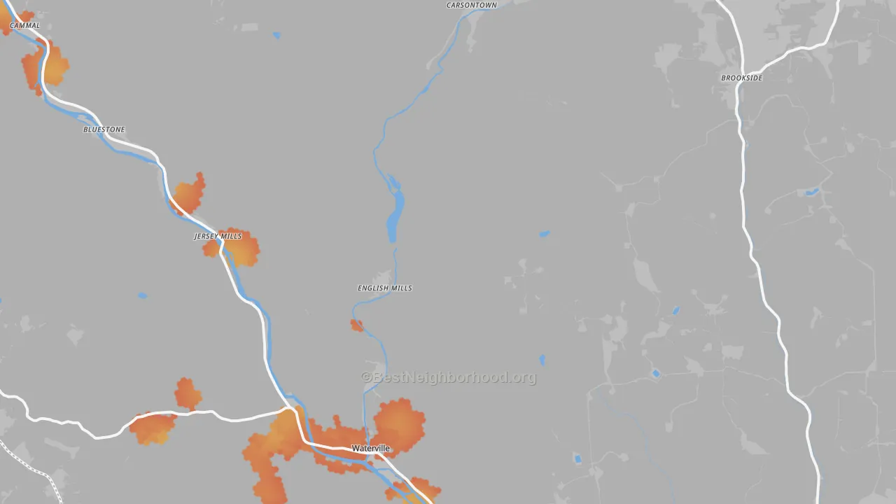 Bike Grade map of 17776, PA