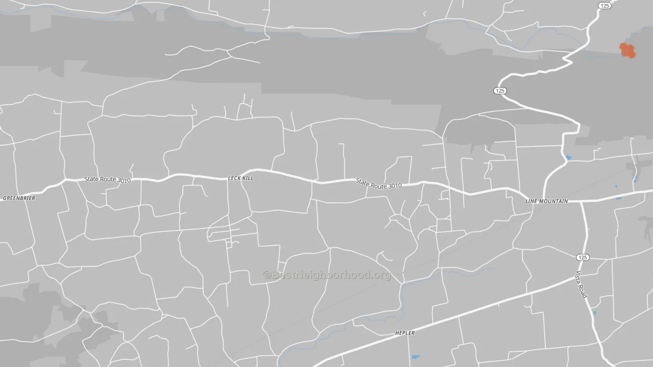 Bike Grade map of 17836, PA