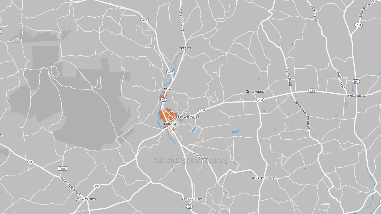 Bike Grade map of 17846, PA