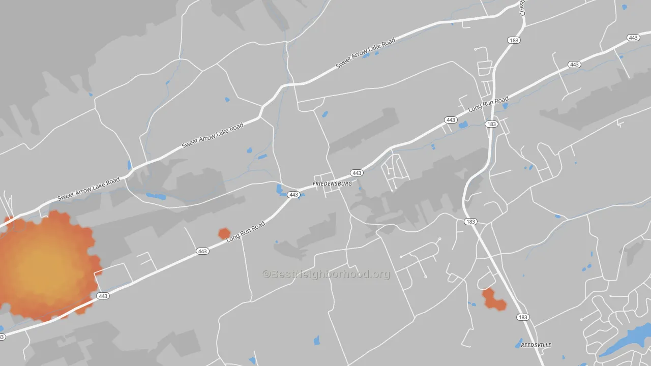 Bike Grade map of 17933, PA