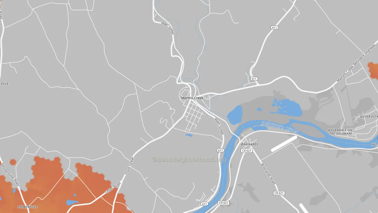 Bike Grade map of 18063, PA