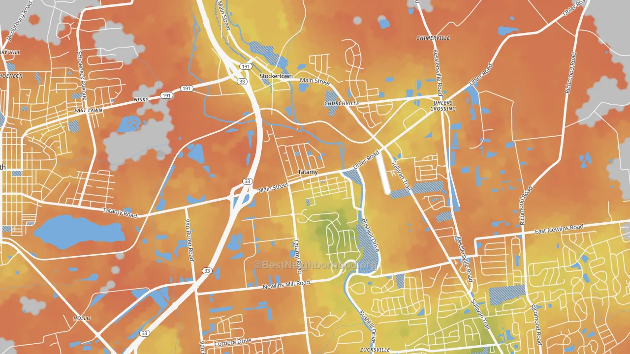 Bike Grade map of 18085, PA