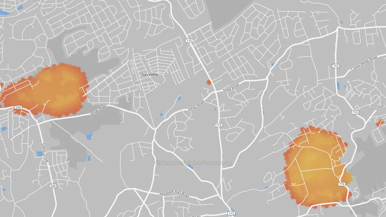 Bike Grade map of 18330, PA