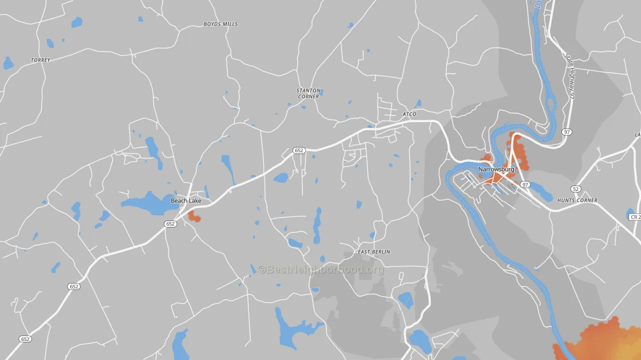 Bike Grade map of 18405, PA