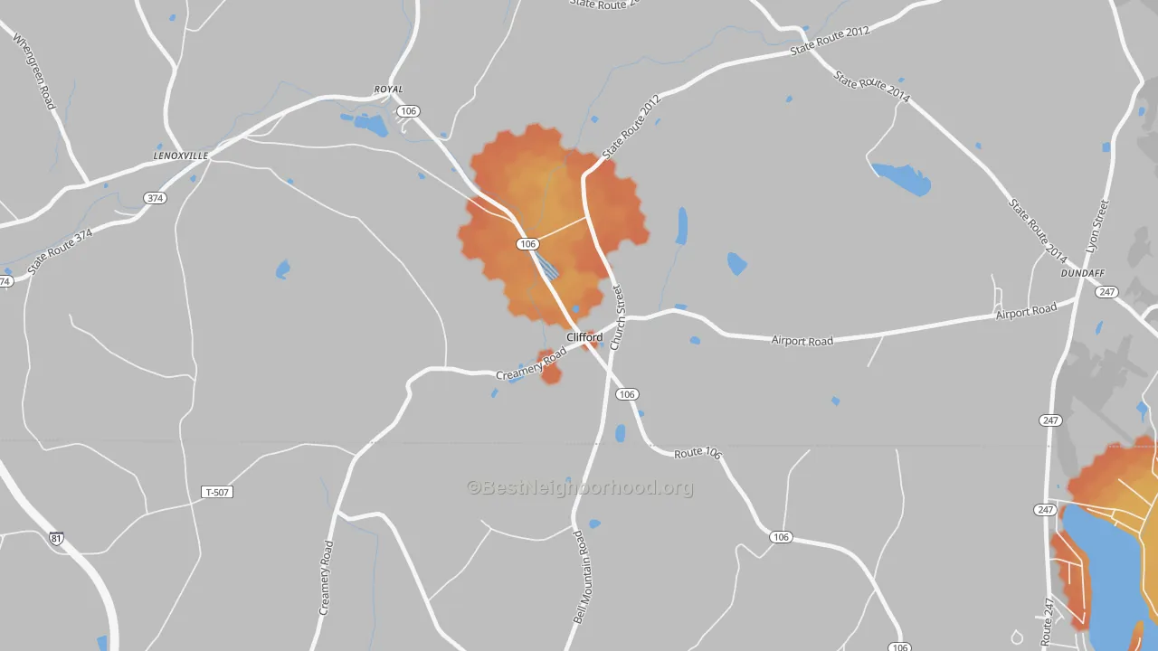 Bike Grade map of 18413, PA
