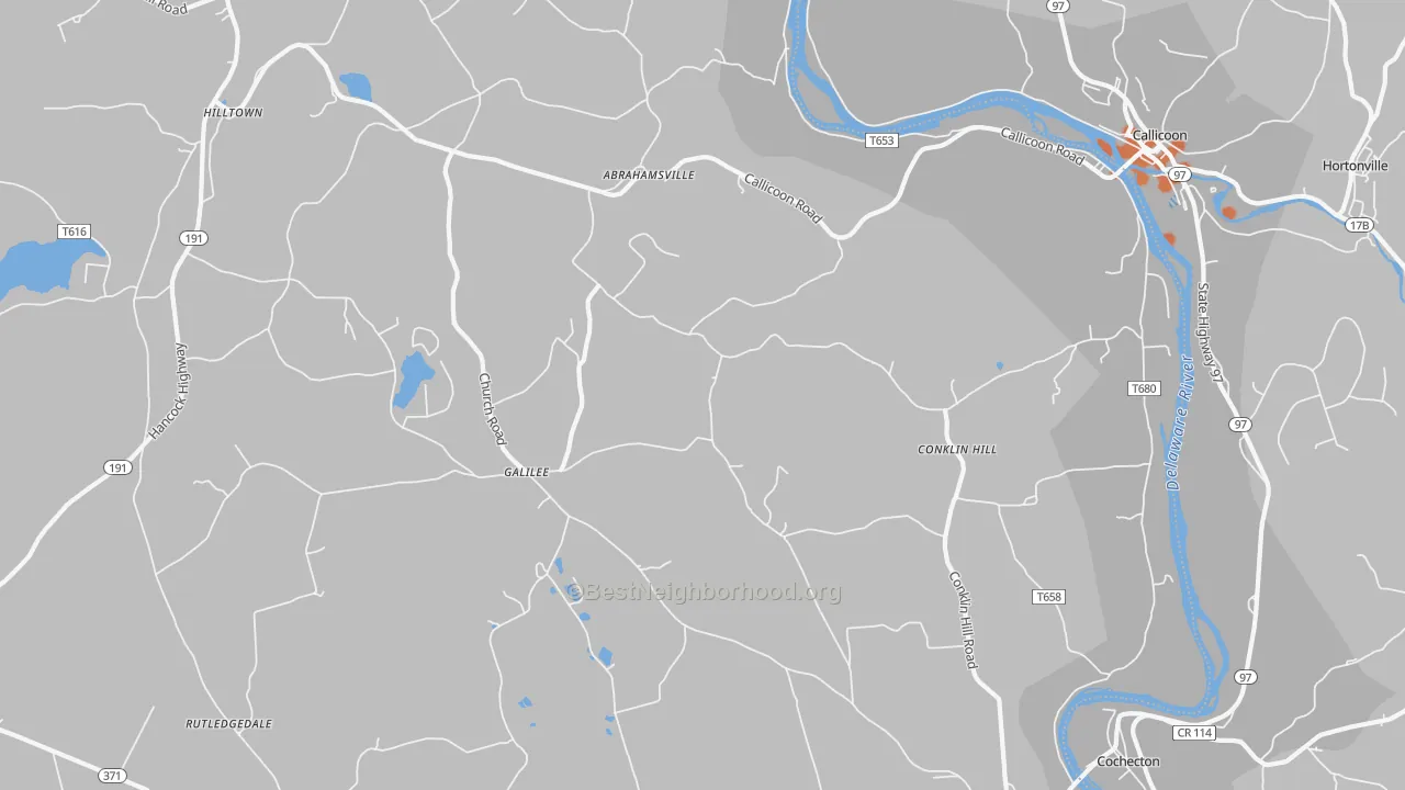 Bike Grade map of 18415, PA