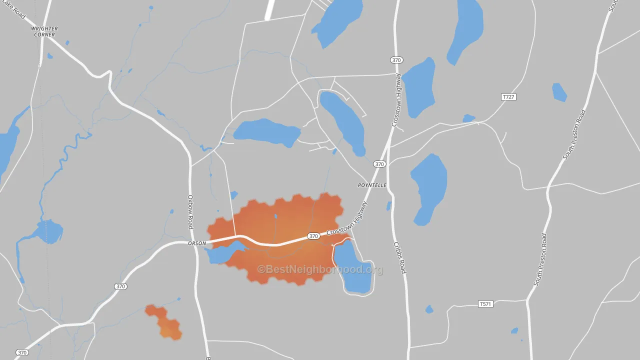 Bike Grade map of 18454, PA
