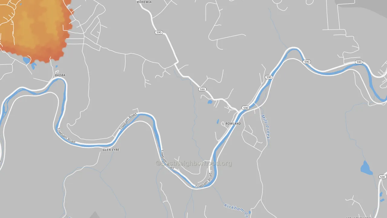 Bike Grade map of 18457, PA