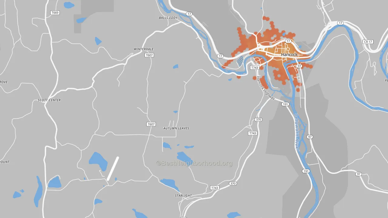 Bike Grade map of 18461, PA