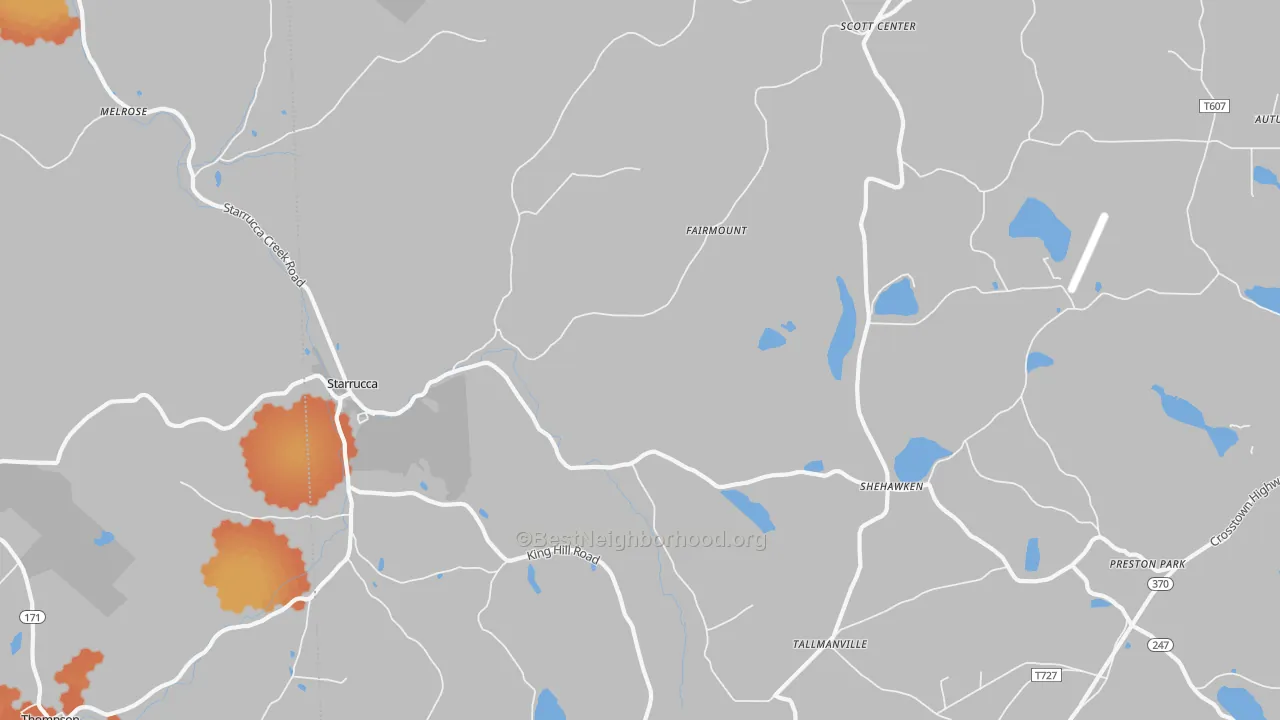 Bike Grade map of 18462, PA