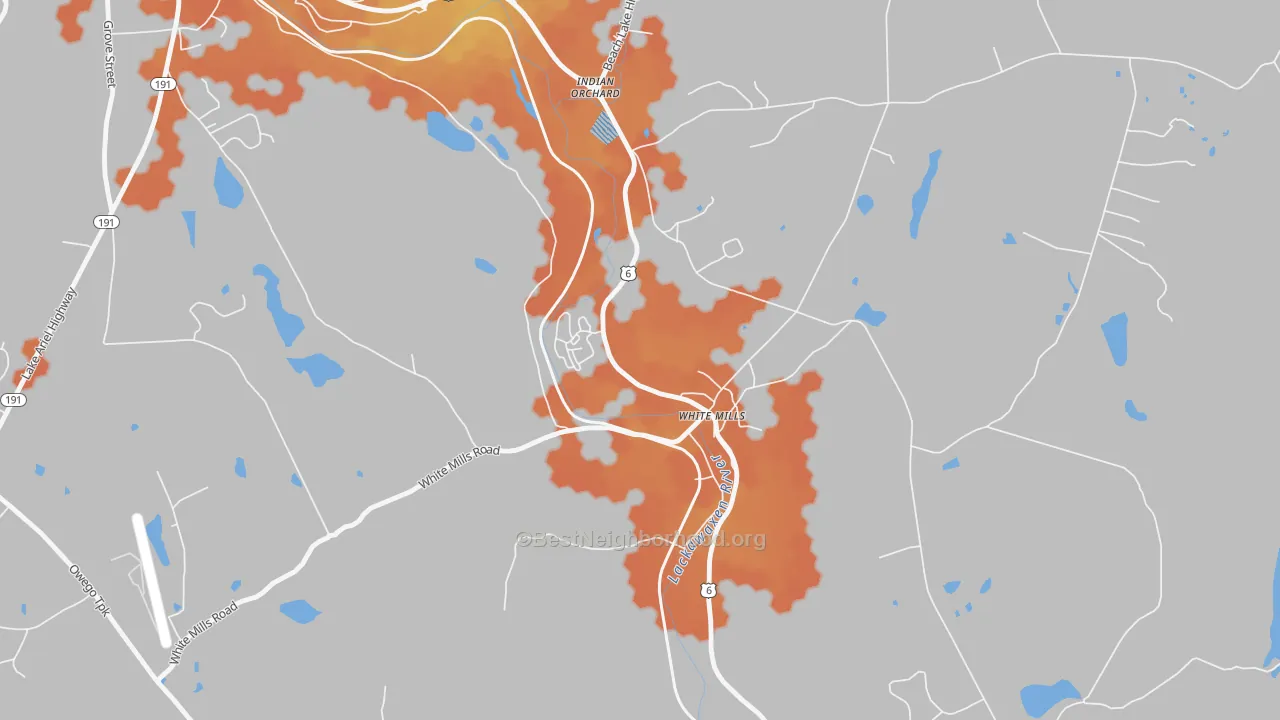 Bike Grade map of 18473, PA