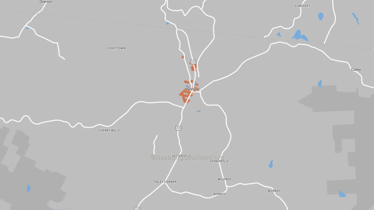 Bike Grade map of 18614, PA