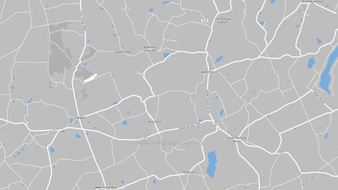 Bike Grade map of 18622, PA