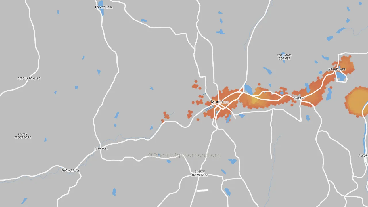 Bike Grade map of 18801, PA
