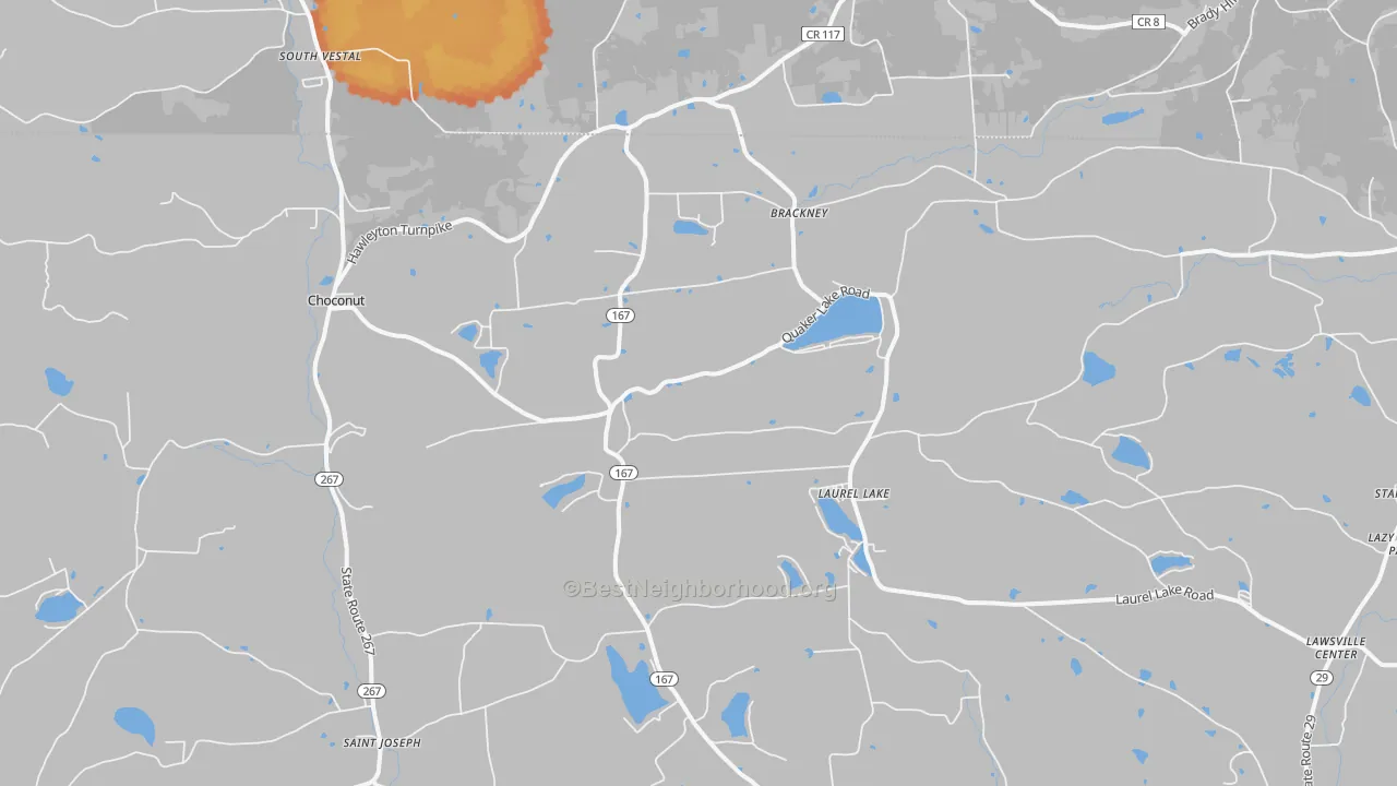 Bike Grade map of 18812, PA