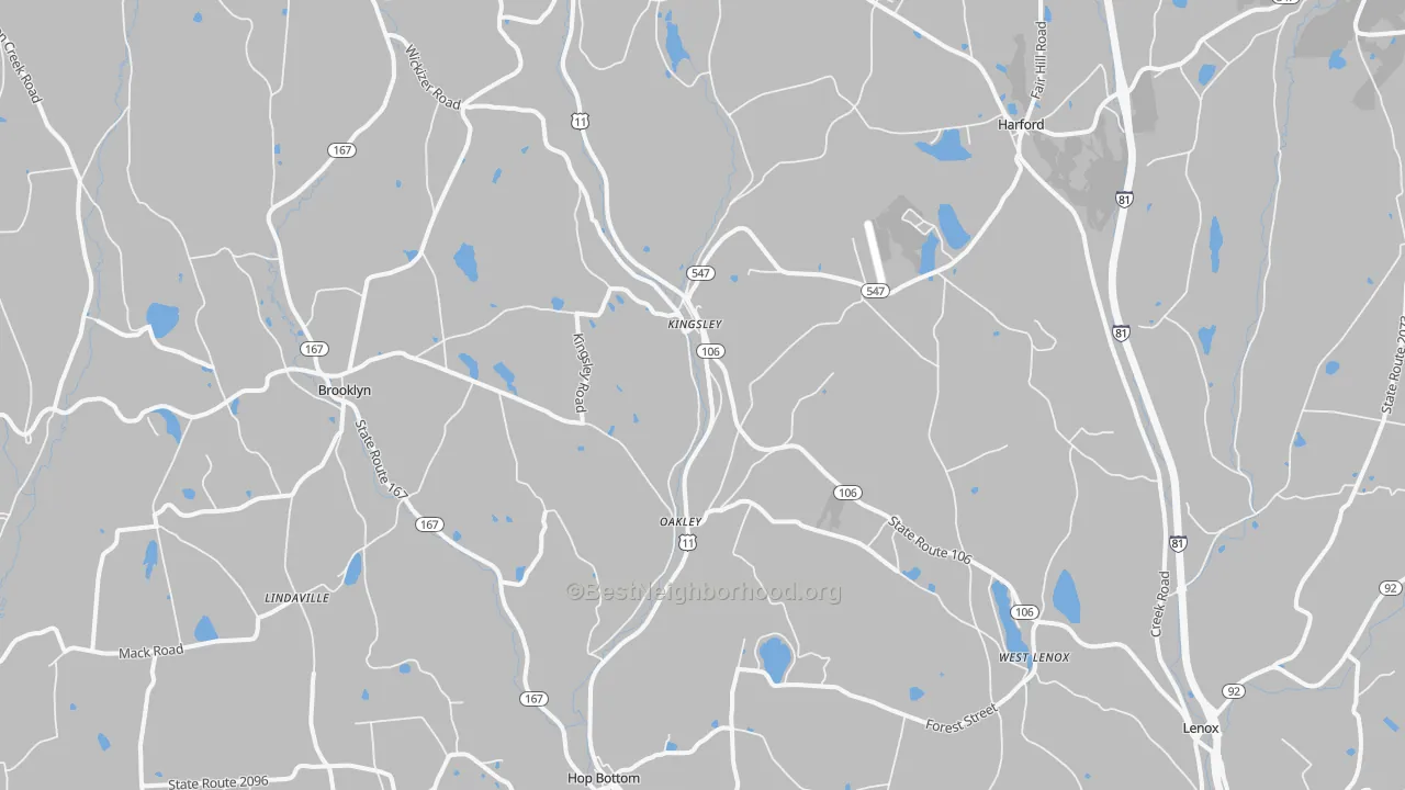 Bike Grade map of 18826, PA