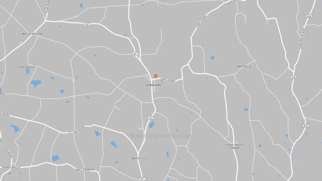 Bike Grade map of 18829, PA