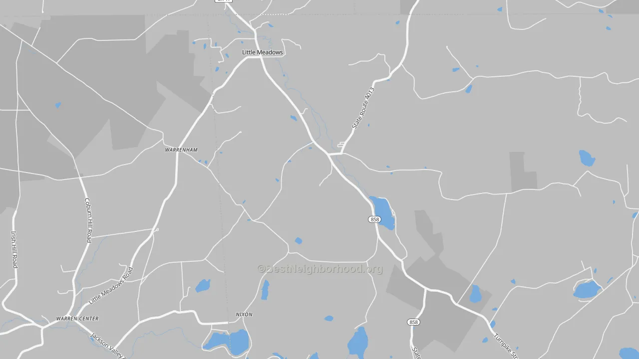 Bike Grade map of 18830, PA