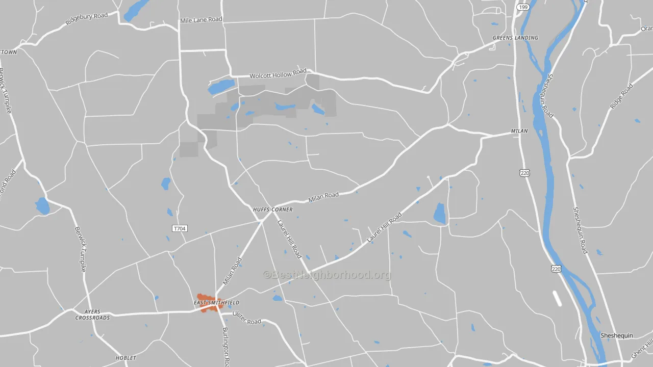 Bike Grade map of 18831, PA